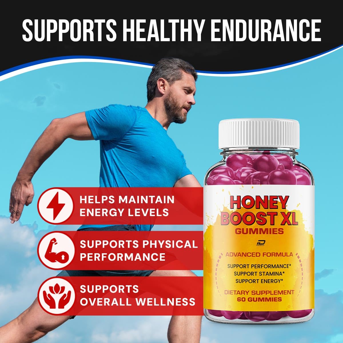 Indelo Honey Boost XL Multivitamin Gummies, 180 Gummies