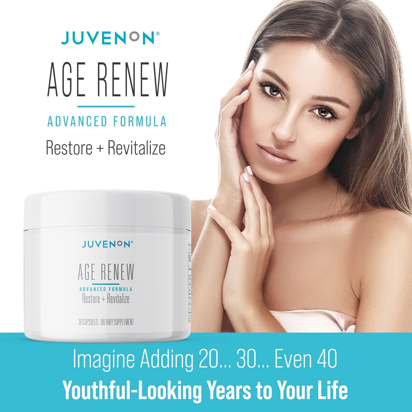 Juvenon AgeRenew Beta Glucan Anti Aging Immunity Support Supplement Capsule, 1 Count