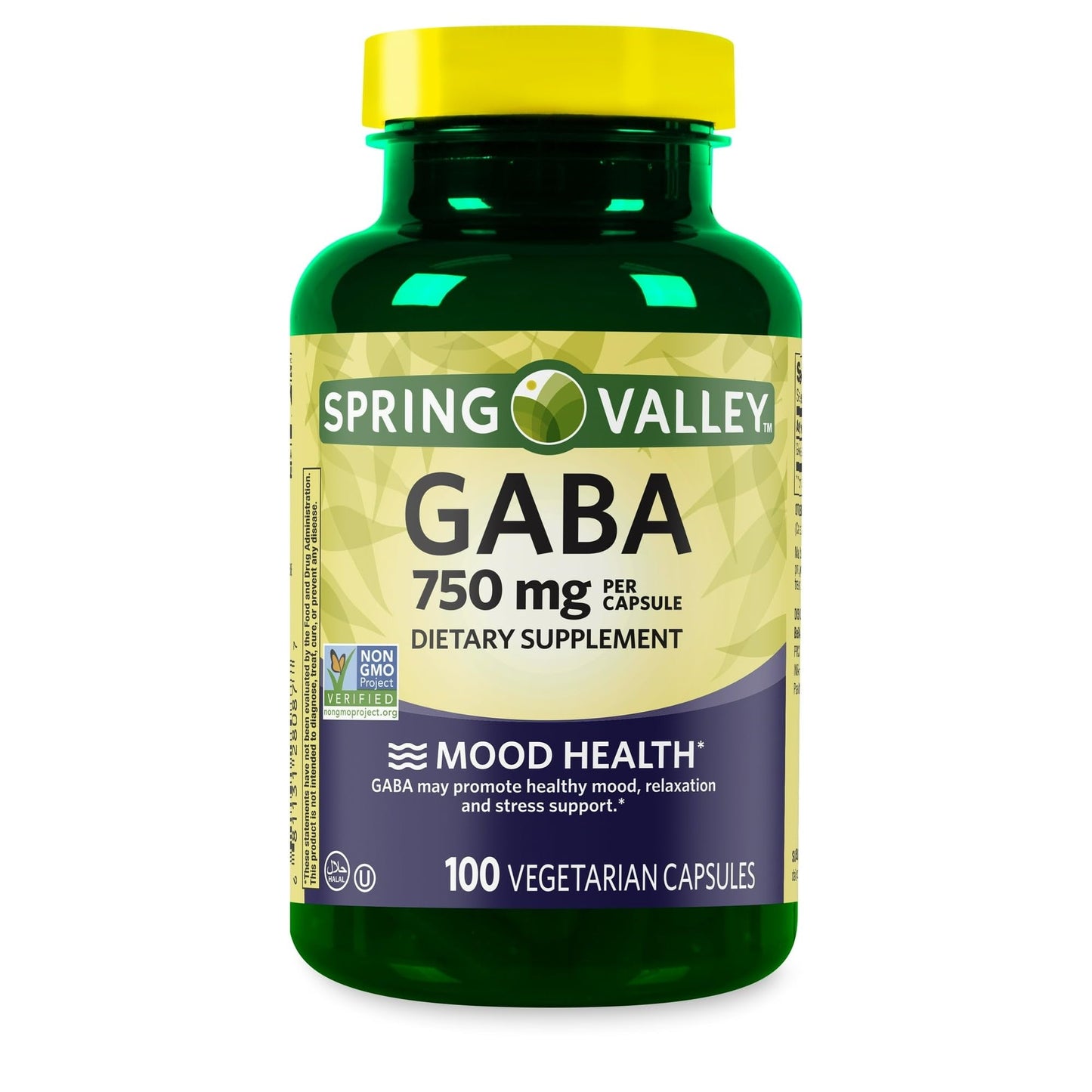 BASKETGOODS GABA Amino Acid Supplement 750 mg Capsule, 100 Count