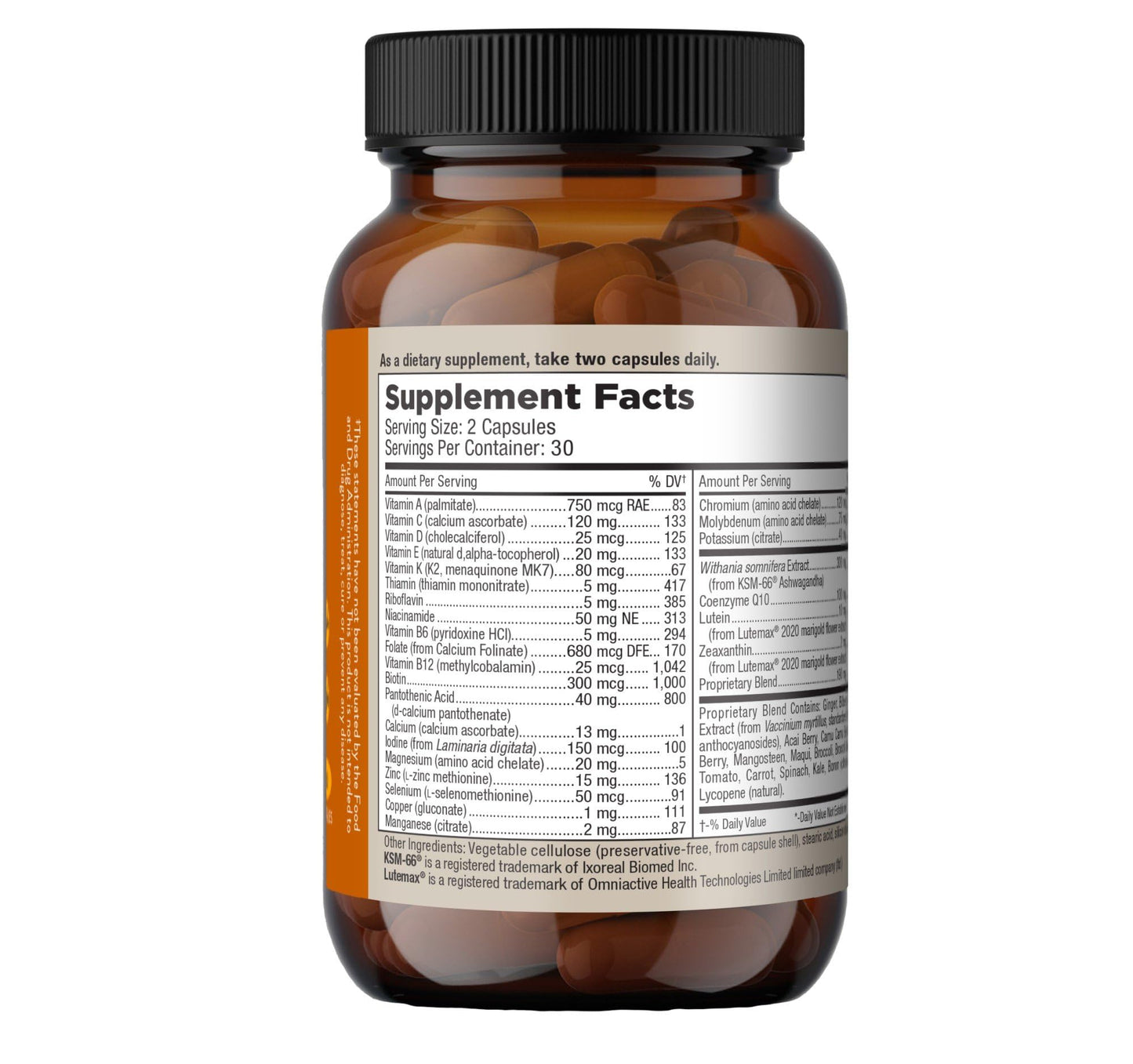 Mt. Angel Vitamins Daily Womens Multivitamin 50+ Adult Formula with Iron, Calcium, KSM-66 Ashwaganda, Bio-Available Proprietary Herbal Blend of The Best Womens Vitamins Capsules 60 Count
