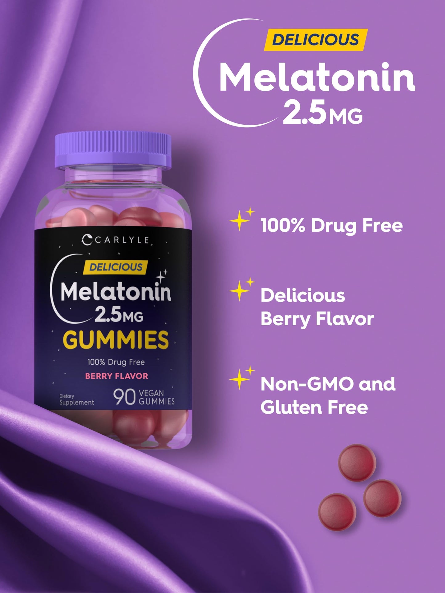 Carlyle Melatonin 2.5 mg Gummies, 90 Count