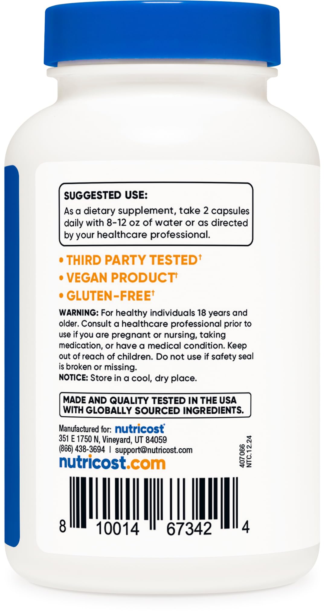 Nutricost Turkey Tail Mushroom Capsules (1200mg) 120 Capsules