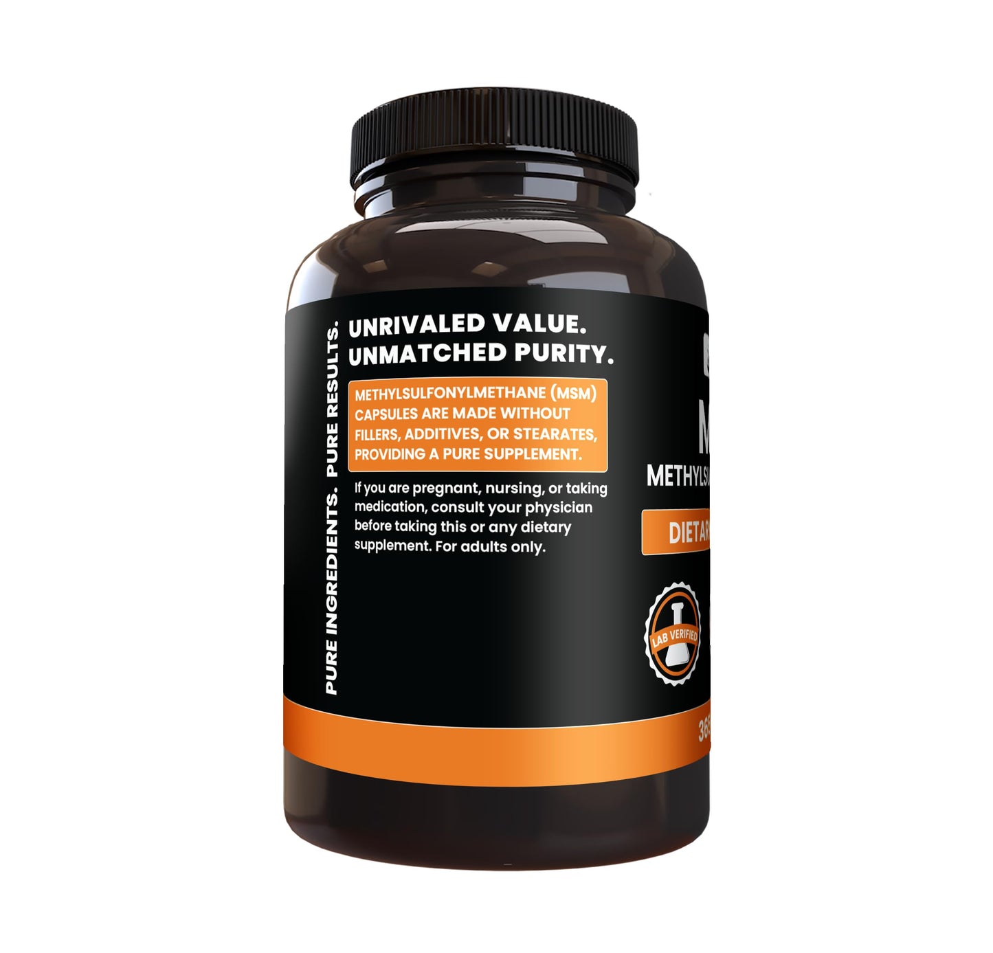 PURE ORIGINAL INGREDIENTS Methylsulfonylmethane Capsule 365 Count