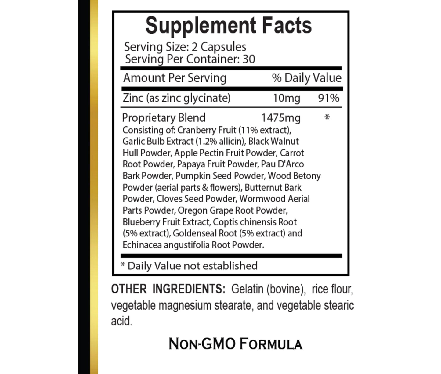 OLANTA TRADE SOLUTION Natural Parasite Complex Capsules 60 Count