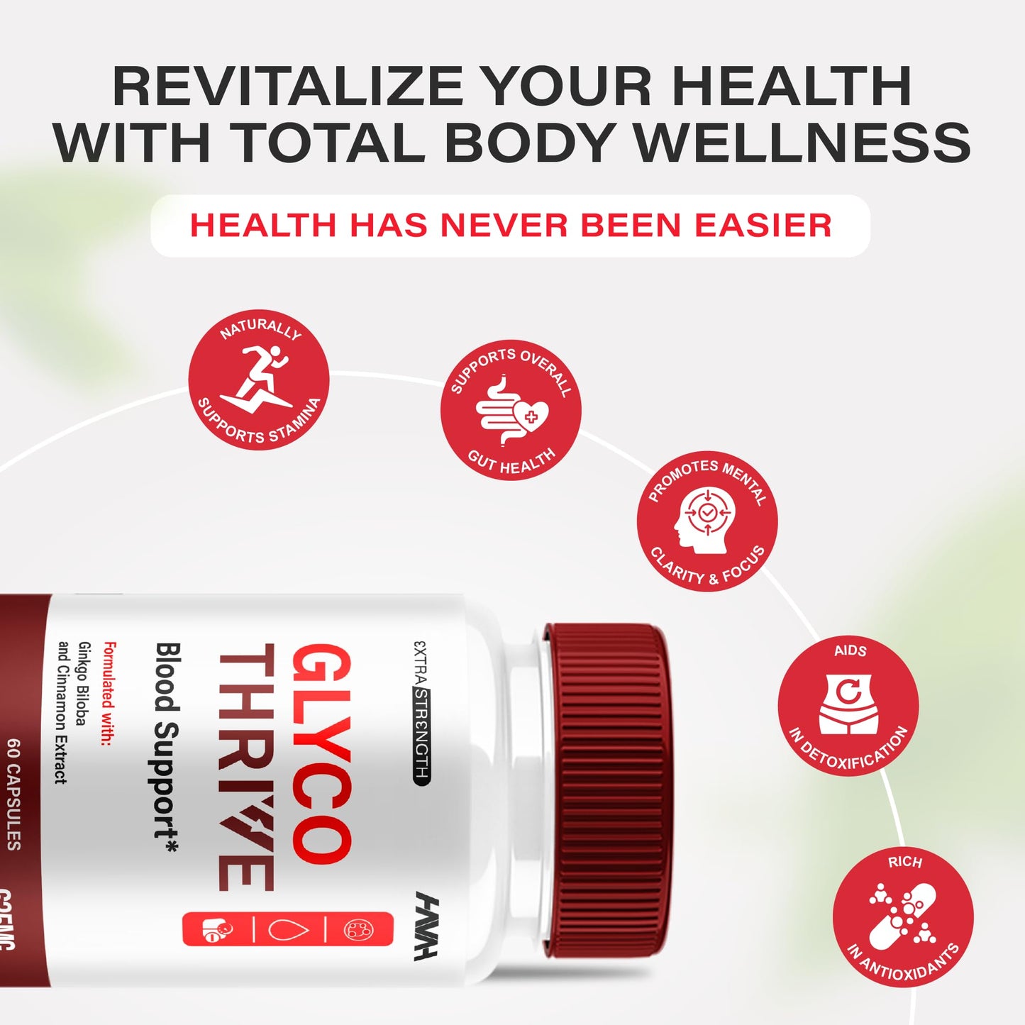 Havah Glyco Thrive Blood Support Supplement Formula Capsule 120 Capsules