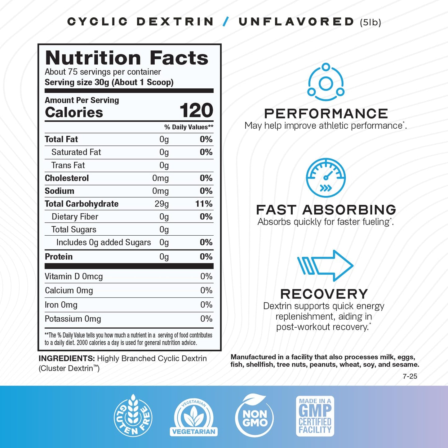 Muscle Feast Highly Branched Cyclic Dextrin Powder, 80 Servings