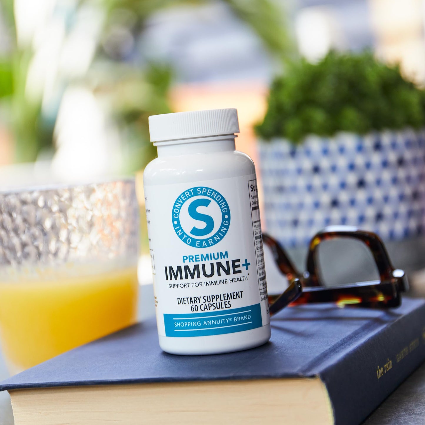 Market America Shopping Annuity Premium Immune + Formula Daily Immune Support Supplement with Reishi Mushroom, Echinacea, American Ginseng, Vitamin C & Zinc – Stress Response & Energy Support – 30 Capsules