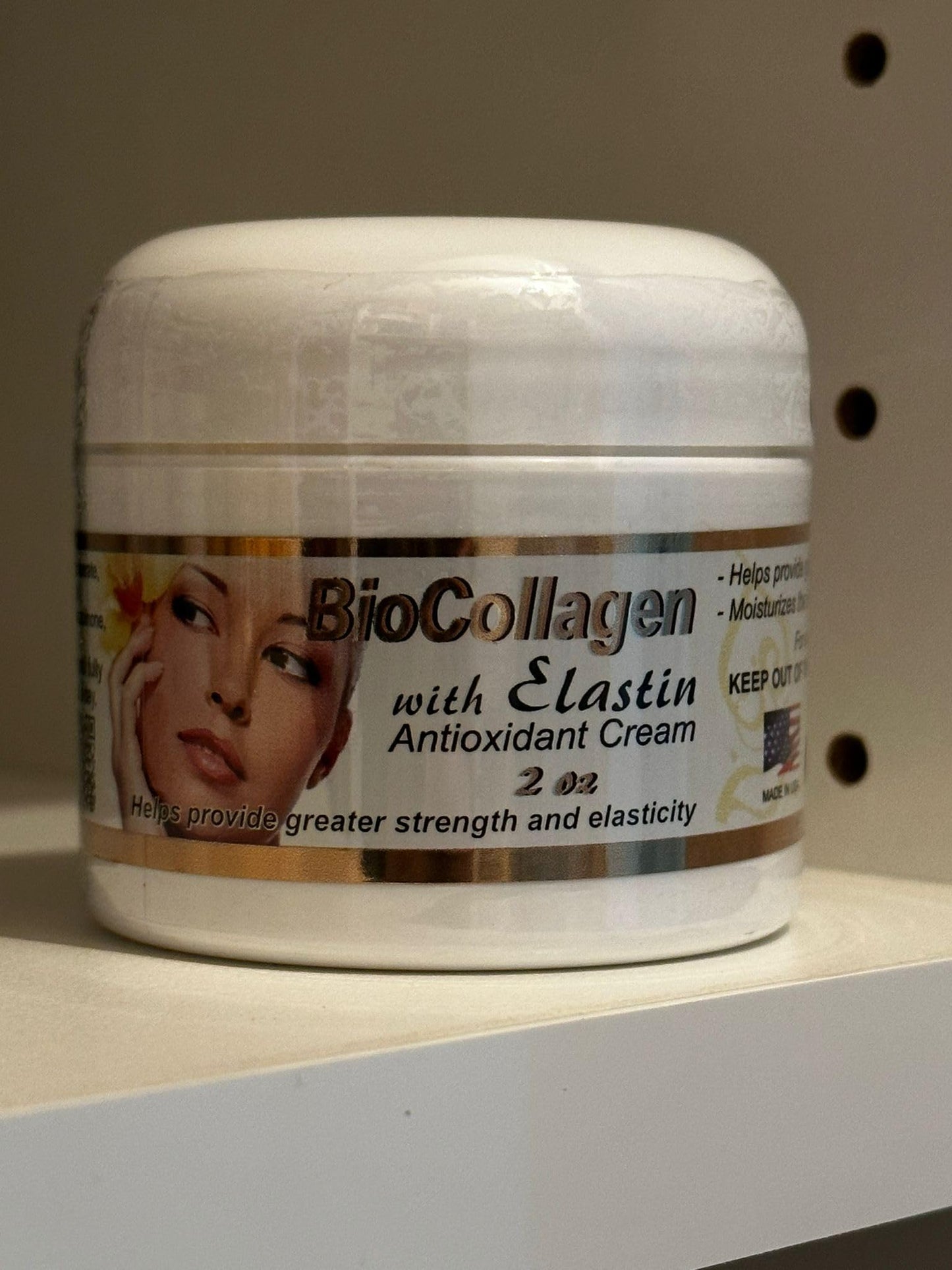 Generic Bio Collagen Hydrolyzed Collagen Softgels (1000 mg), BioCollagen with Elastin Antioxidant Cream 2 oz, Pack of 2