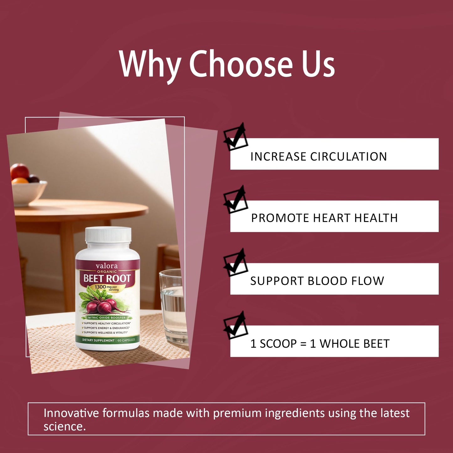 Valora Beravia Beet Root Capsules, 60 Capsules