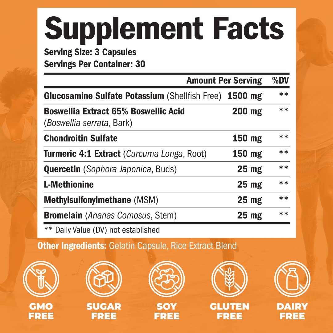 Vimerson Health Glucosamine Chondroitin Turmeric MSM + Men’s Multivitamin Powder 1