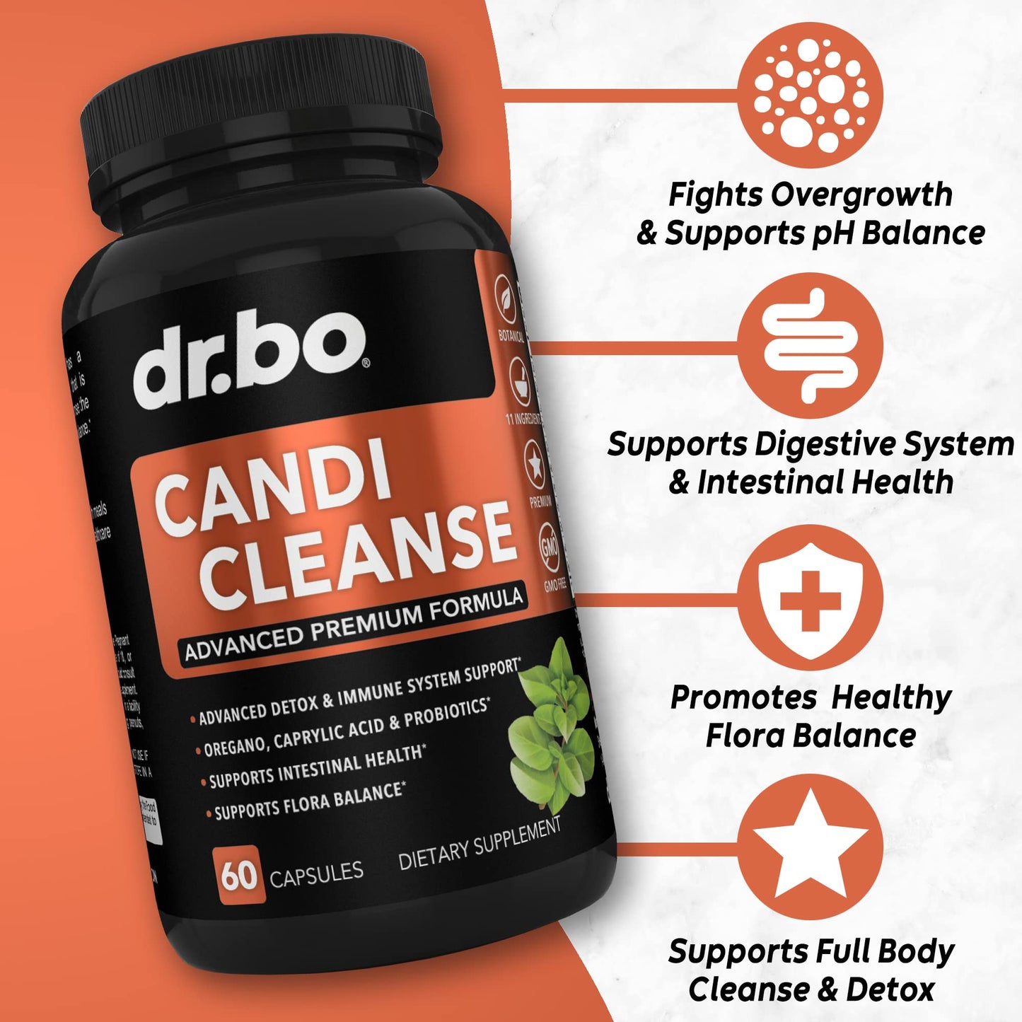 DR. BO Colon Cleanse Candi Detox Formula 120 Capsules