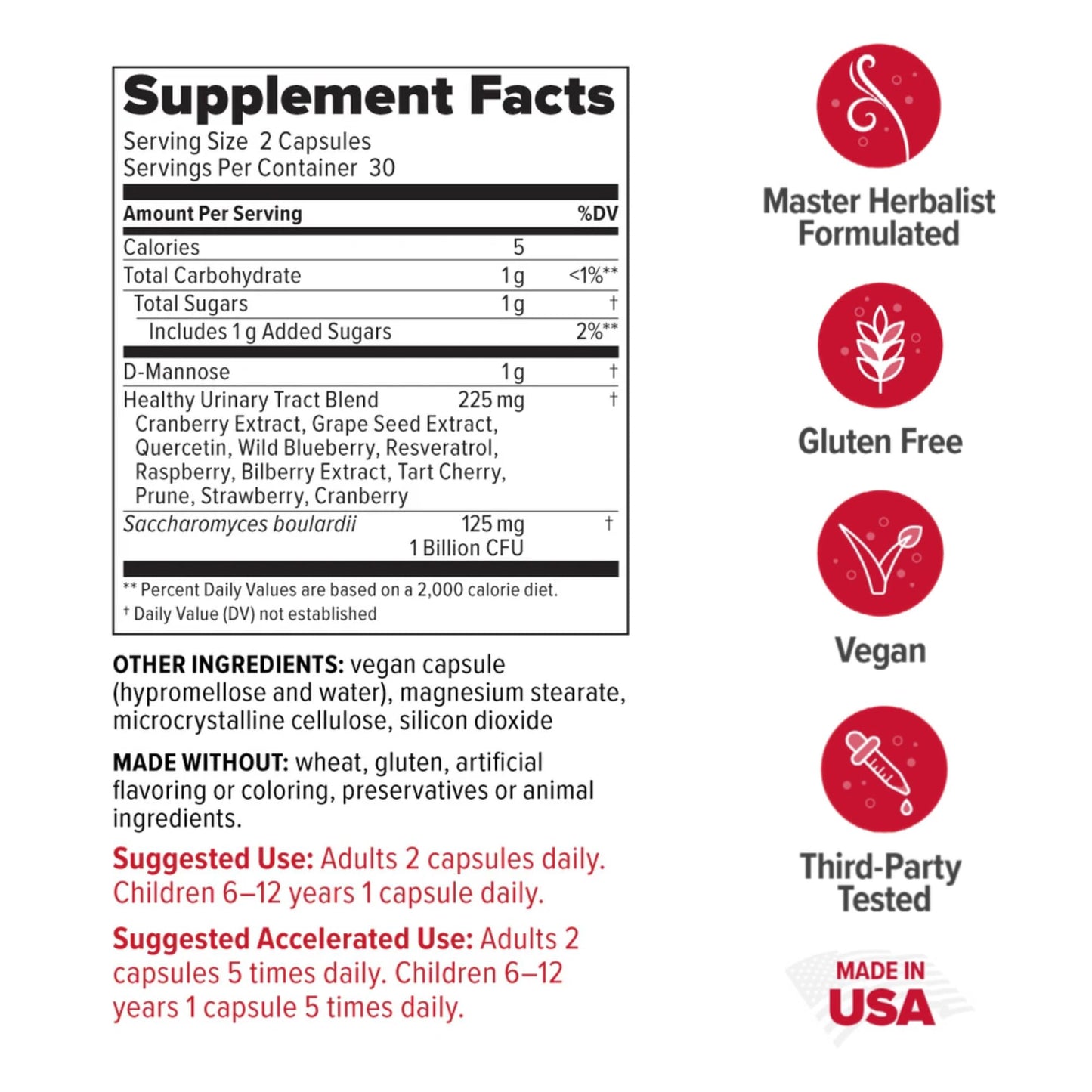 Redd Remedies UT Soothe with Probiotics Capsules, 60 Count