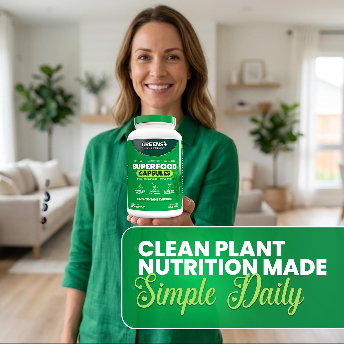 Greens+ Organic Superfood Capsules, 240 Count