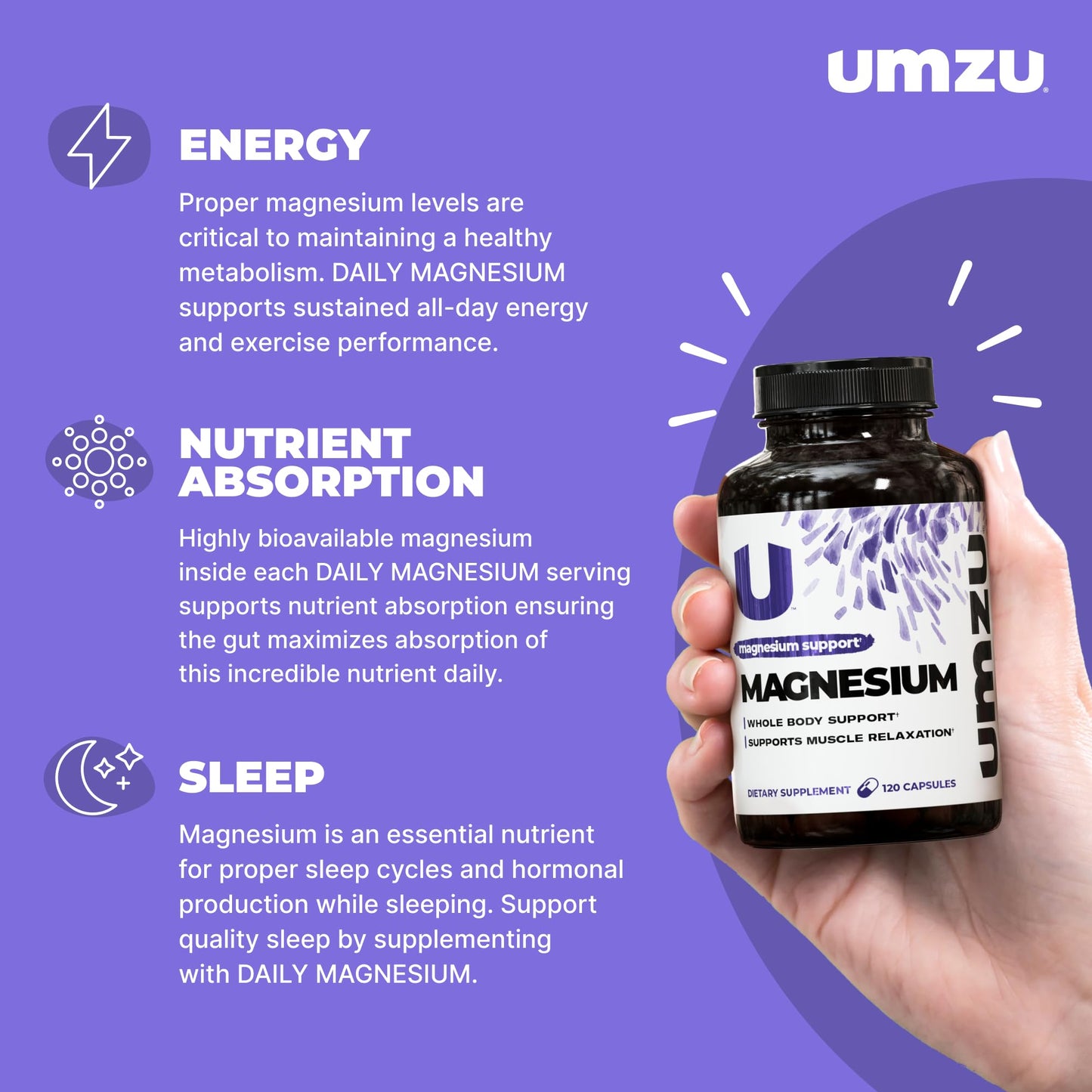 UMZU Daily Magnesium Complex Capsules 120 Capsules