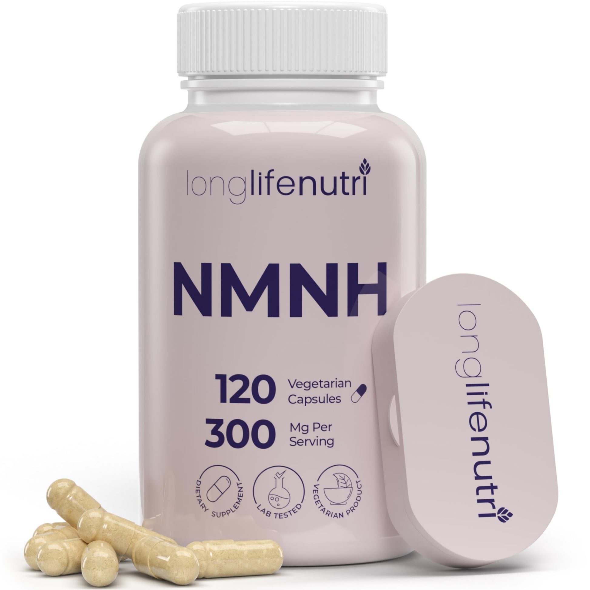 LongLifeNutri NMNH 300mg (Dihydronicotinamide Mononucleotide), 120 Capsules