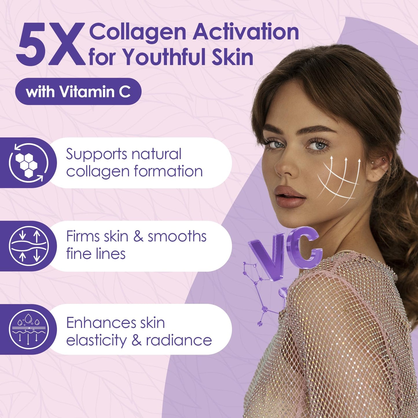 FoodiMed Collagen Peptides Powder with Vitamin C, Hyaluronic Acid & Biotin, 12.35 Ounce