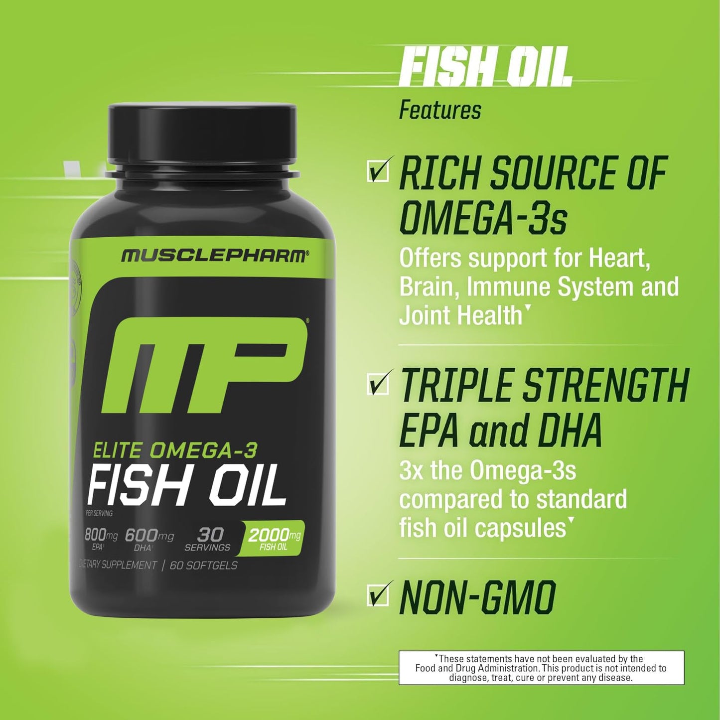 Muscle Pharm Essentials Fish Oil Softgels 60