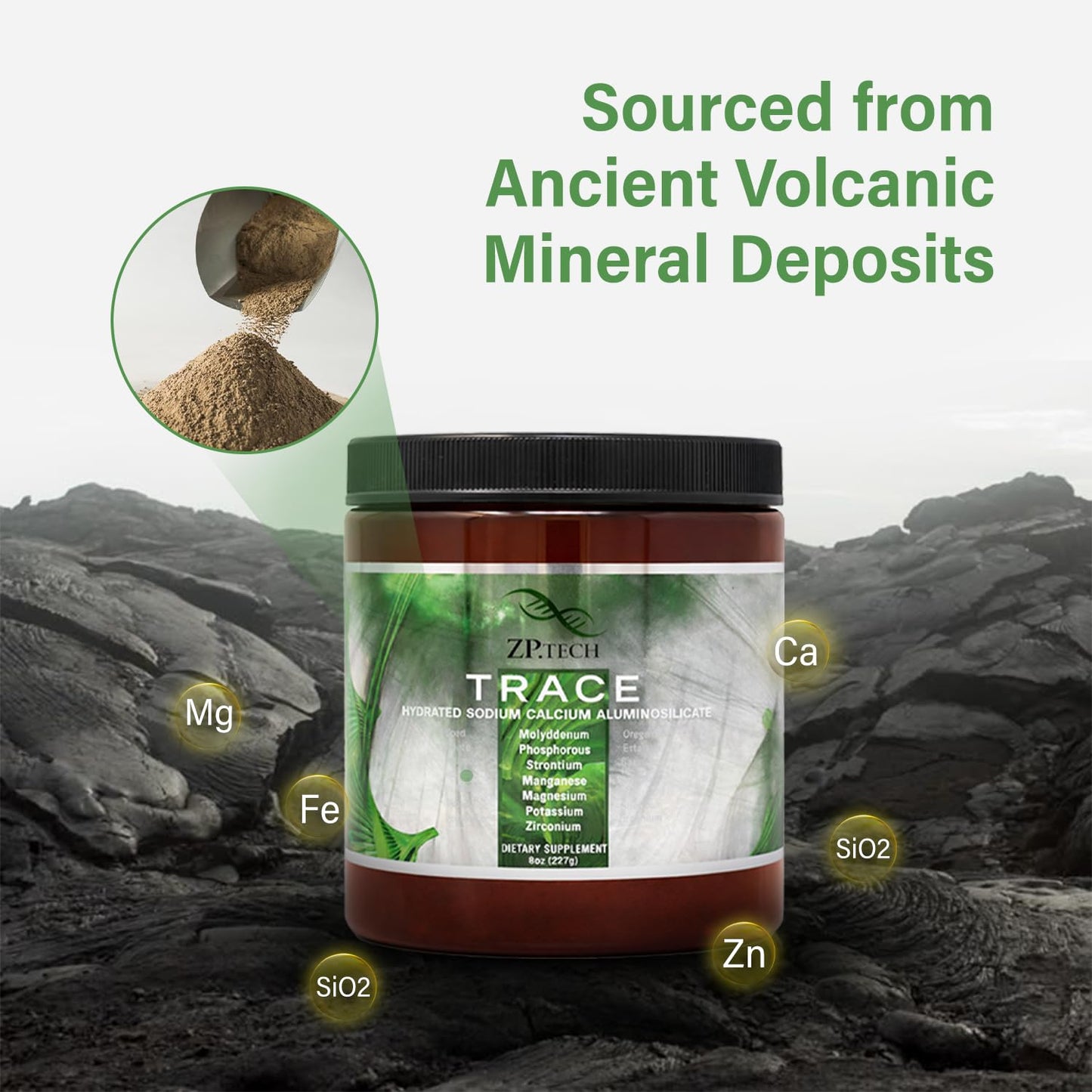 ZP.TECH Trace Azomite Mineral Powder 8 Ounces