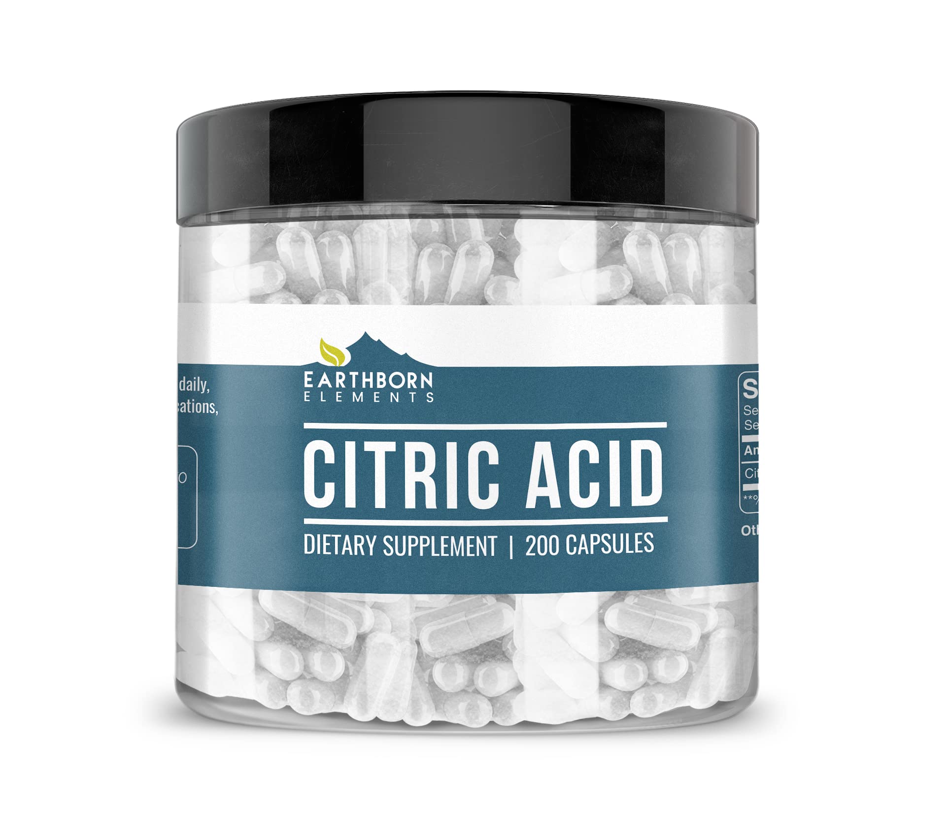 Earthborn Elements Citric Acid 200 Capsules