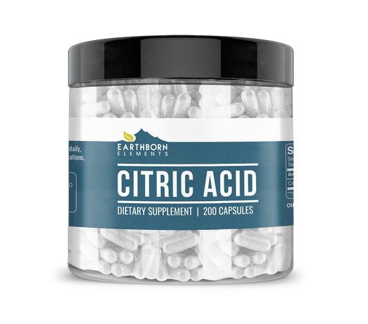 Earthborn Elements Citric Acid 200 Capsules