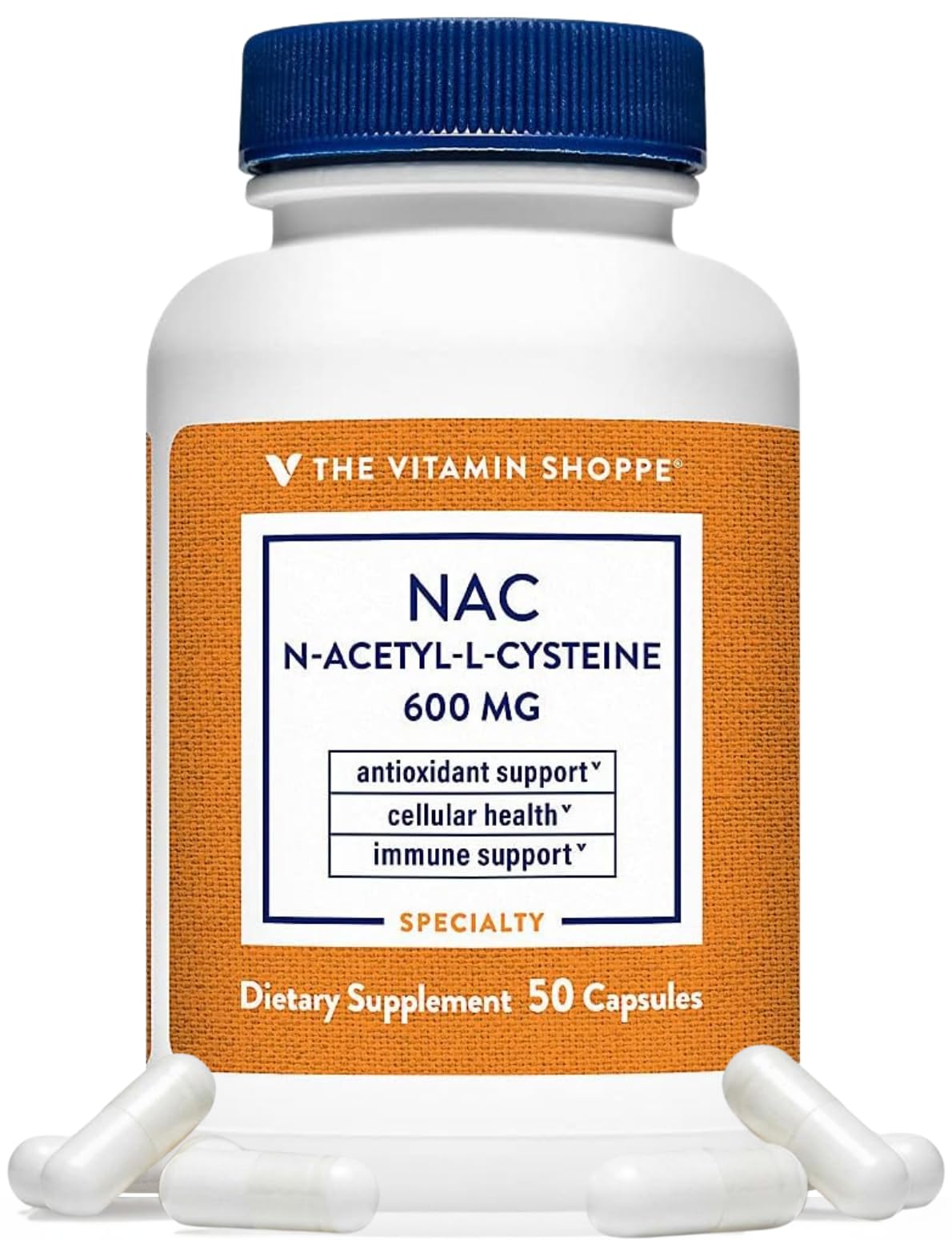 The Vitamin Shoppe NAC N-Acetyl-L-Cysteine 50 Capsules