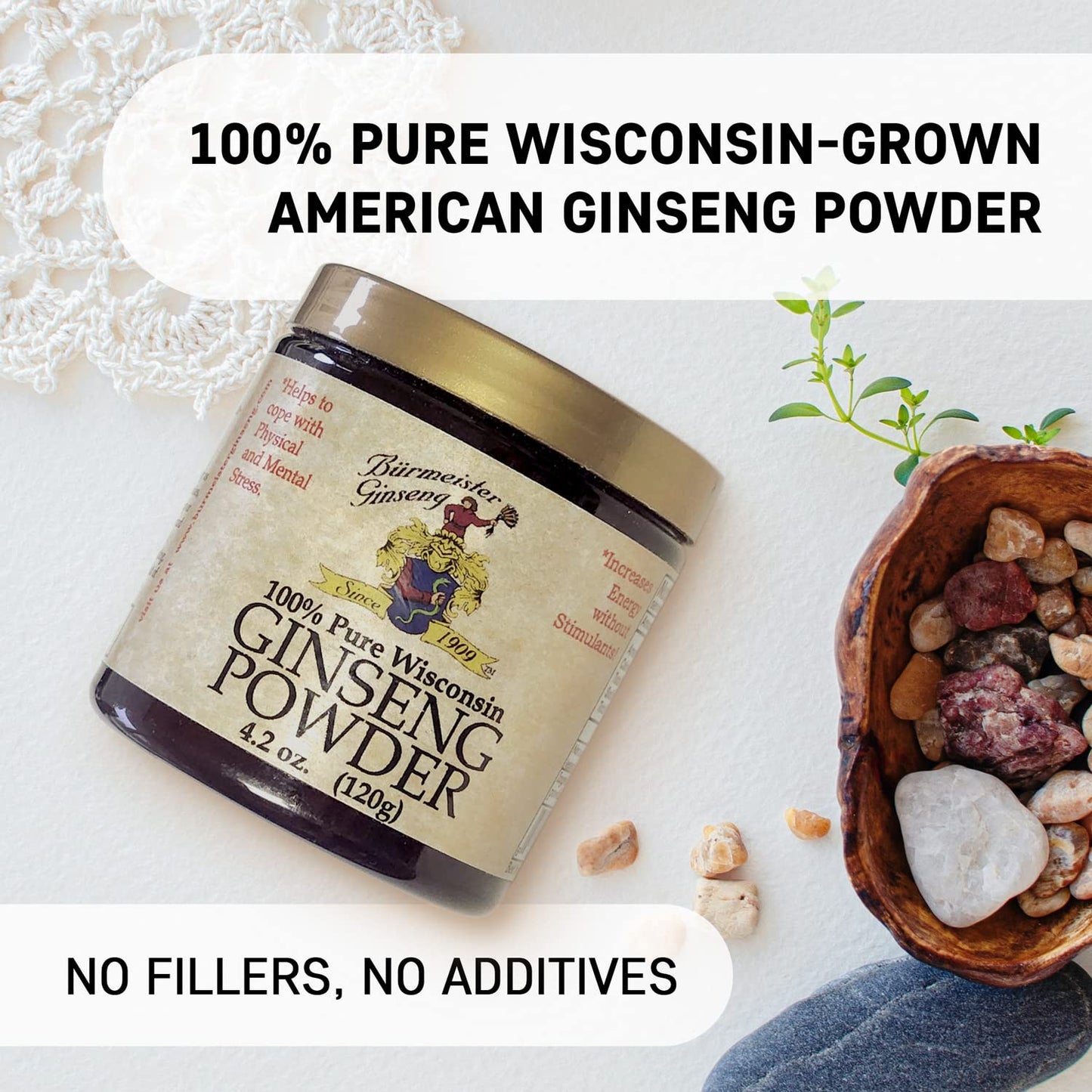 Burmeister Ginseng Instant American Ginseng Root Powder 16 oz