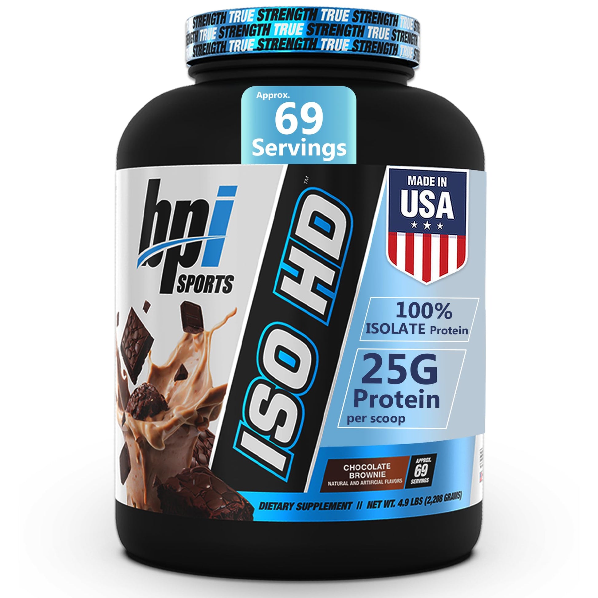 BPI Sports ISO HD Isolate Protein Powder – 100% Whey Isolate, 4.9 Pound