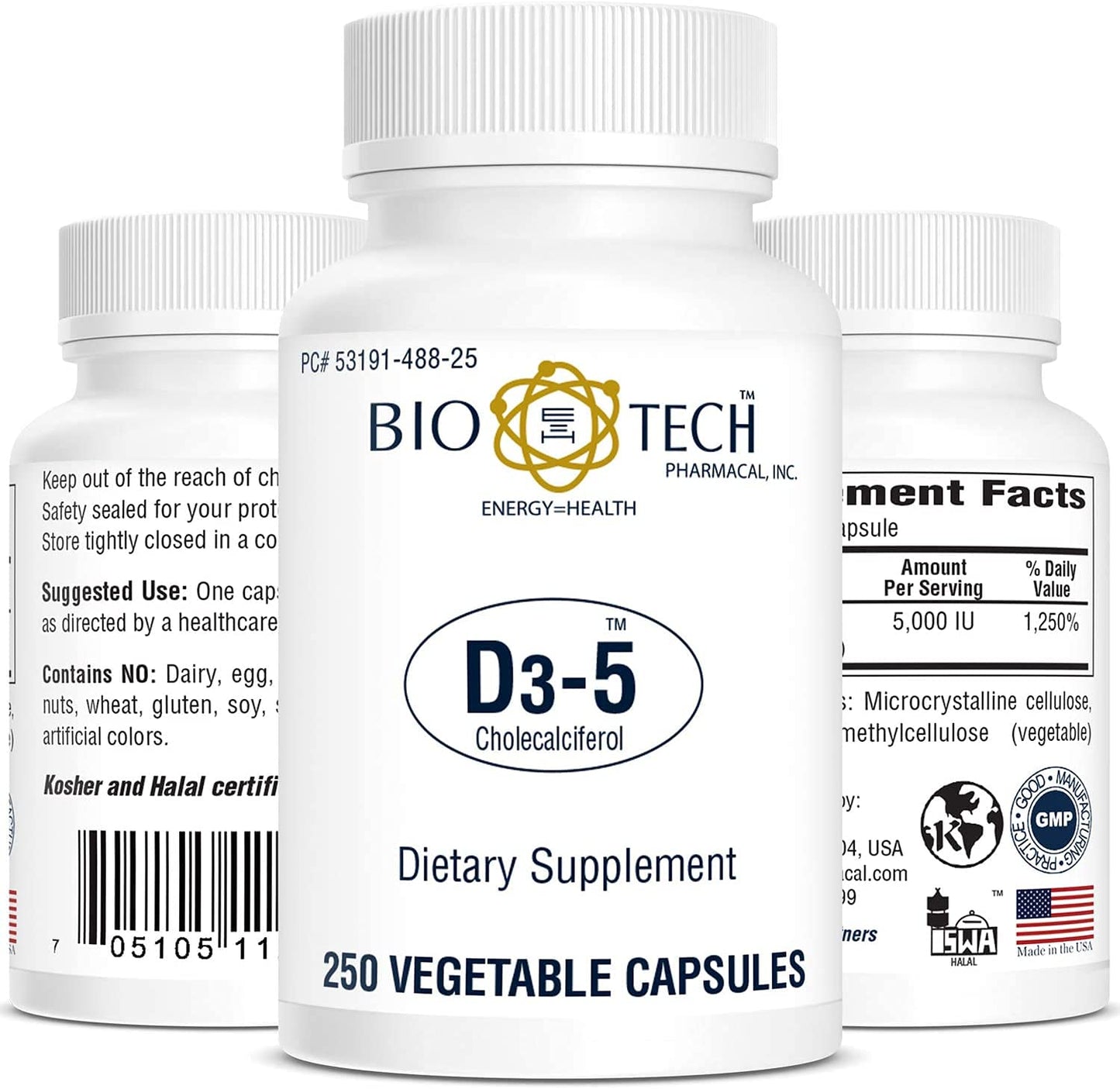 Bio-Tech Pharmacal D3-5 (5000 IU), 1 Capsule