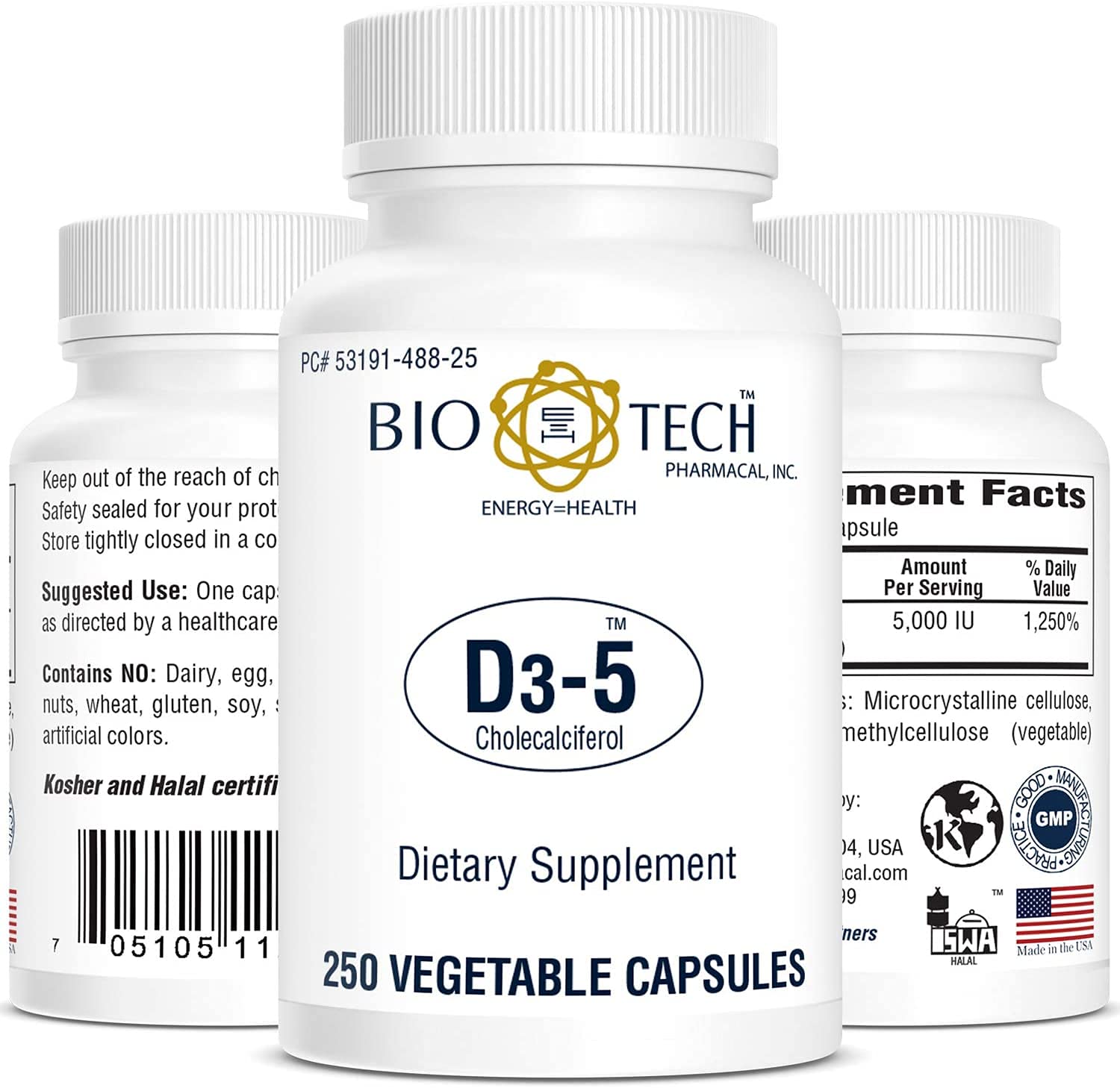 Bio-Tech Pharmacal D3-5 (5000 IU), 1 Capsule