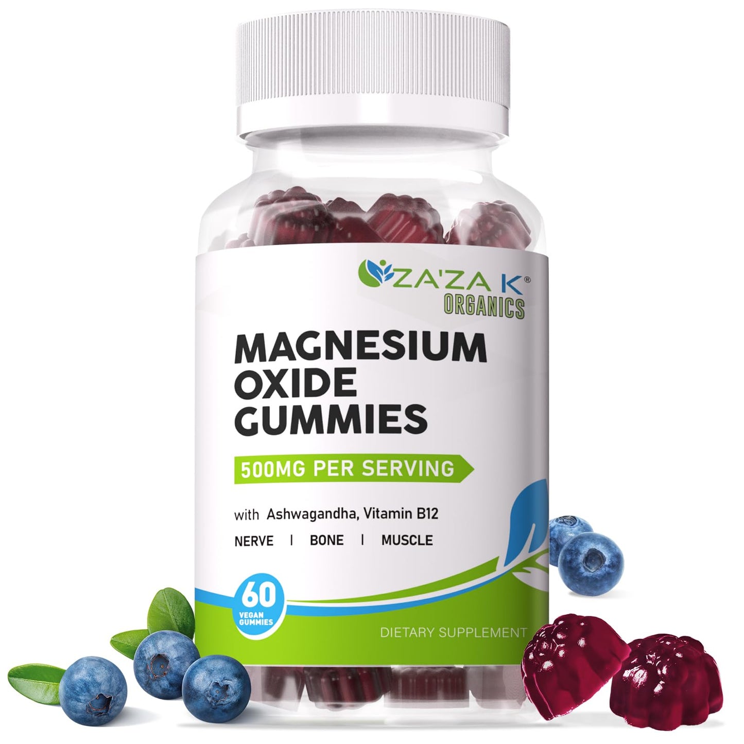 ZA'ZA K ORGANICS Magnesium Oxide Gummies 60 Gummies