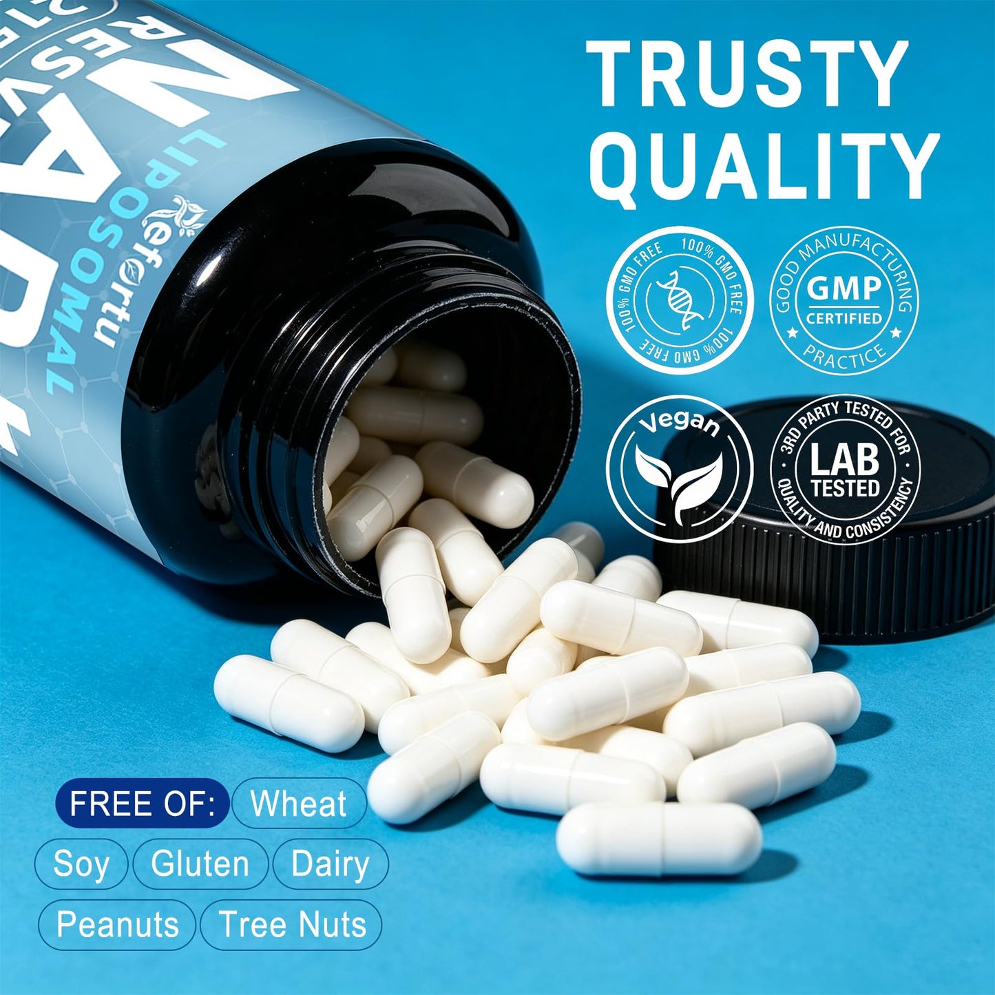 Refortu Liposomal NAD Supplement 2150mg with Resveratrol, 120 Capsules