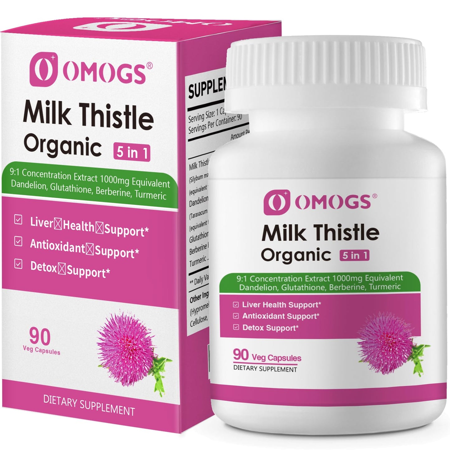OMOGS Milk Thistle Capsules 90 Capsules