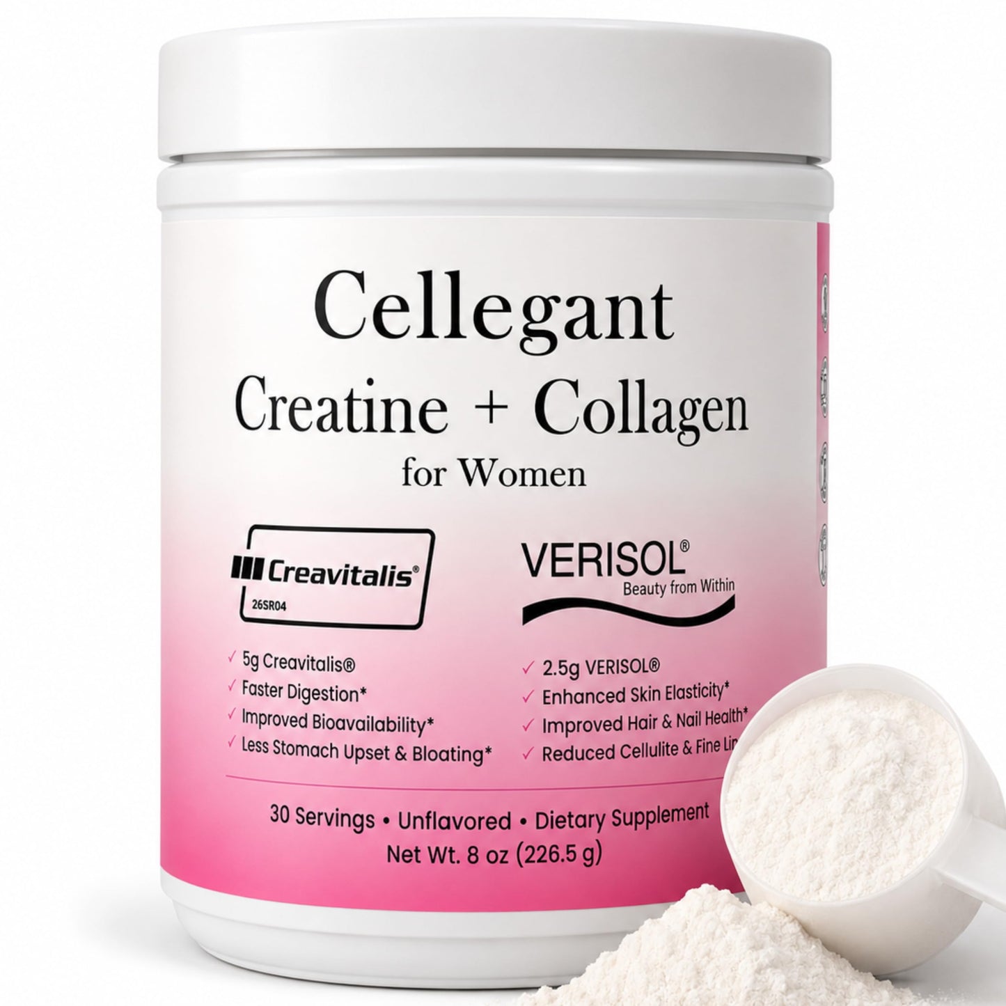 Cellegant Creatine Powder 8 Ounce