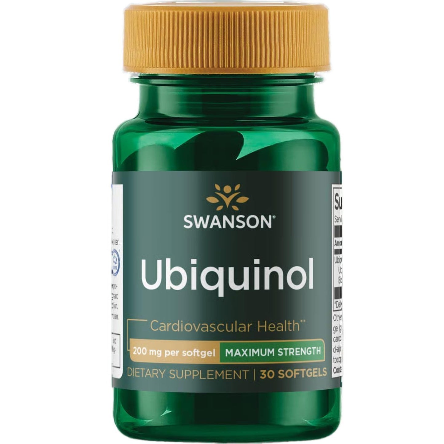 Swanson Maximum Strength Ubiquinol 200 mg Softgels 30 Count