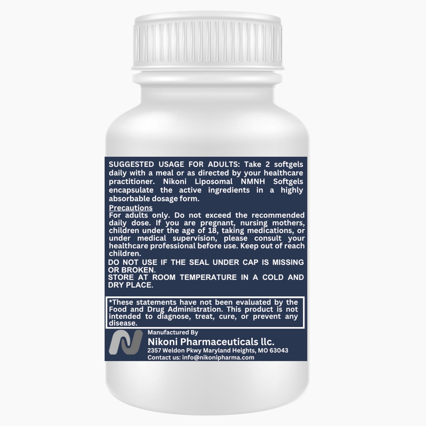 Nikoni Vegan Liposomal NMNH 33-in-1 Formula with 1000mg NMNH per serving, NAD+ Support – Promotes Cellular Energy, Immune Health & Healthy Aging, 90 Capsules