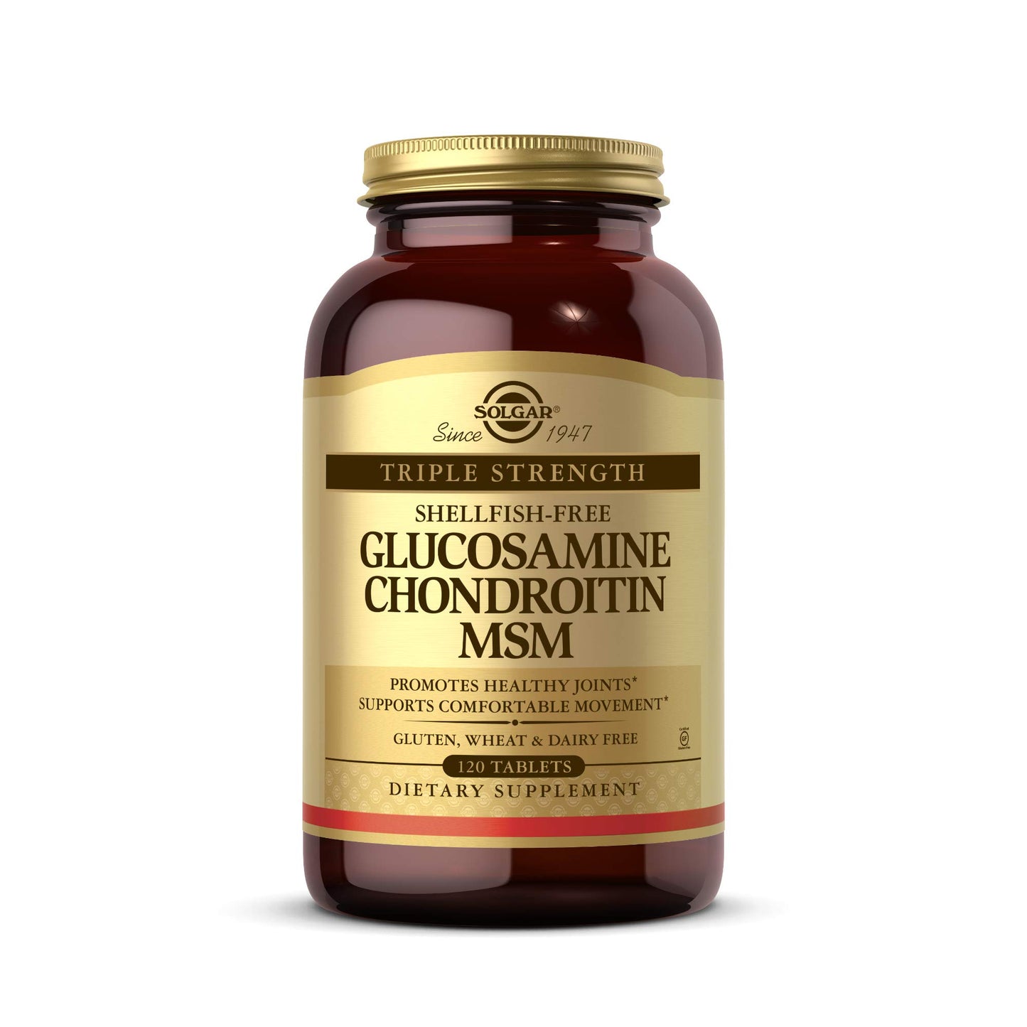 Solgar Triple Strength Glucosamine Chondroitin MSM Tablets, 120 Count