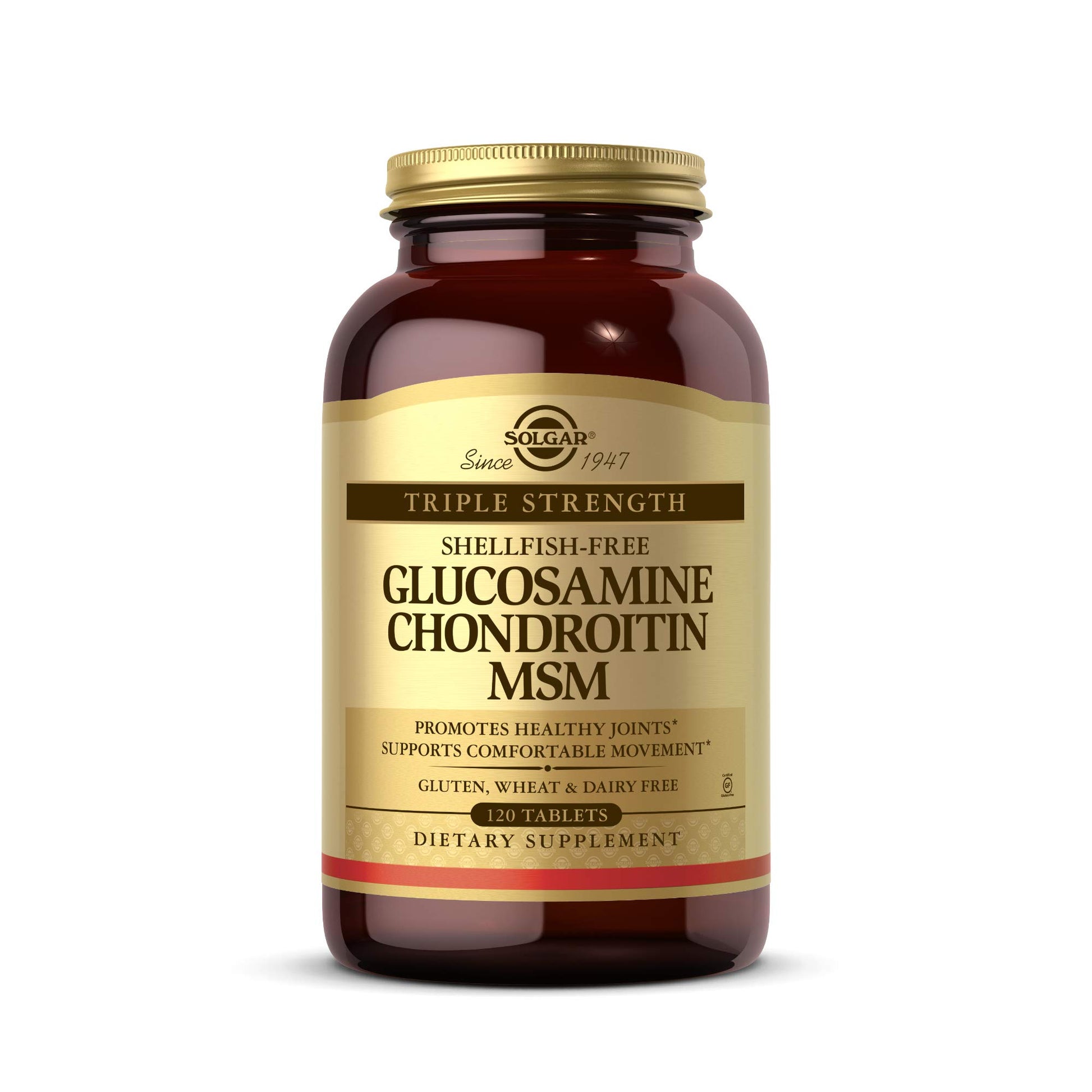 Solgar Triple Strength Glucosamine Chondroitin MSM Tablets, 120 Count