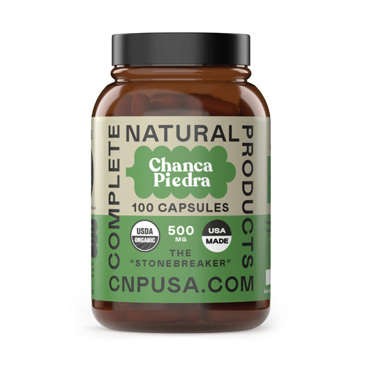 Complete Natural Products Chanca Piedra Organic Capsules 500mg - Phyllanthus Niruri Stonebreaker Extract, Kidney Gallbladder Liver Support, 100 Capsules