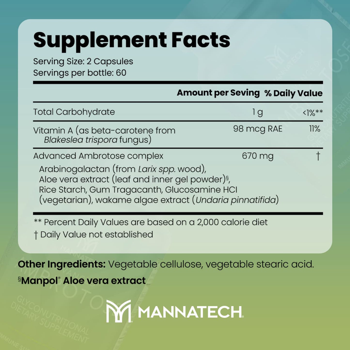 Mannatech Advanced Ambrotose Capsules 120