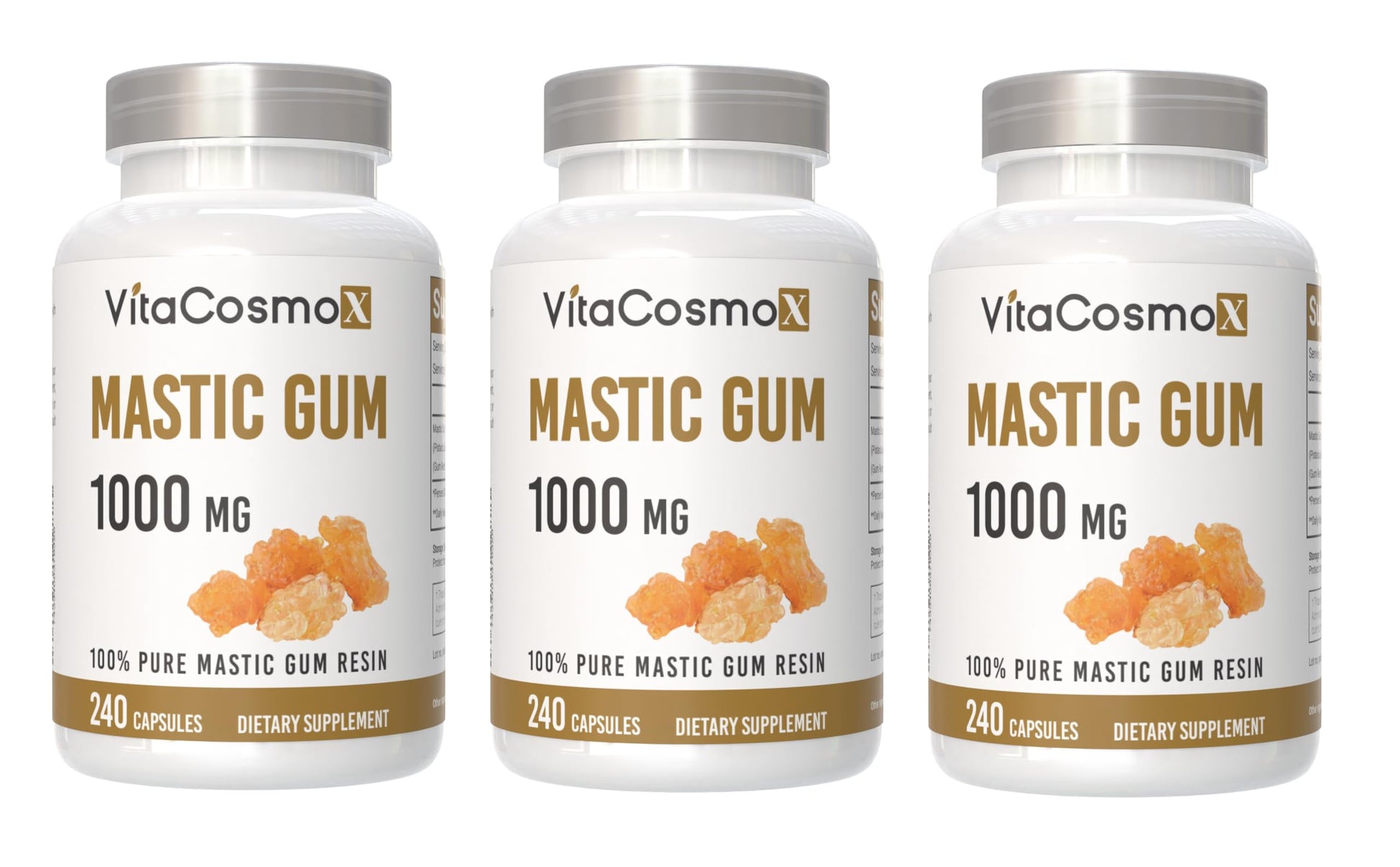 VitaCosmoX Mastic Gum 1000 mg Capsules, 720 Count