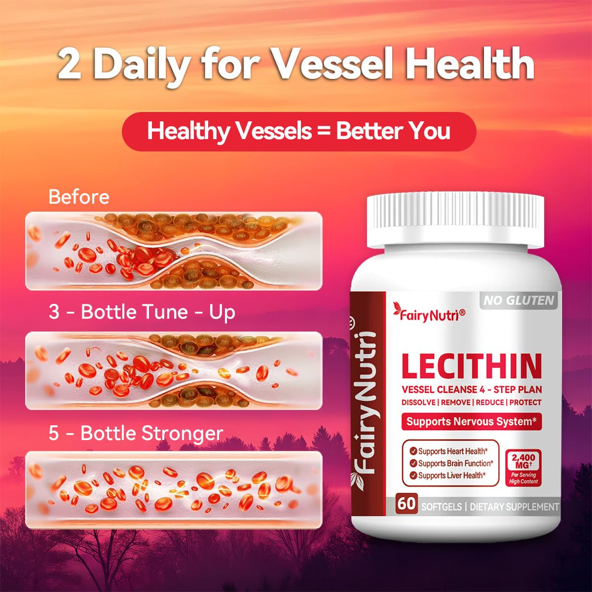 fairynutri Lecithin 2400mg Softgels 60