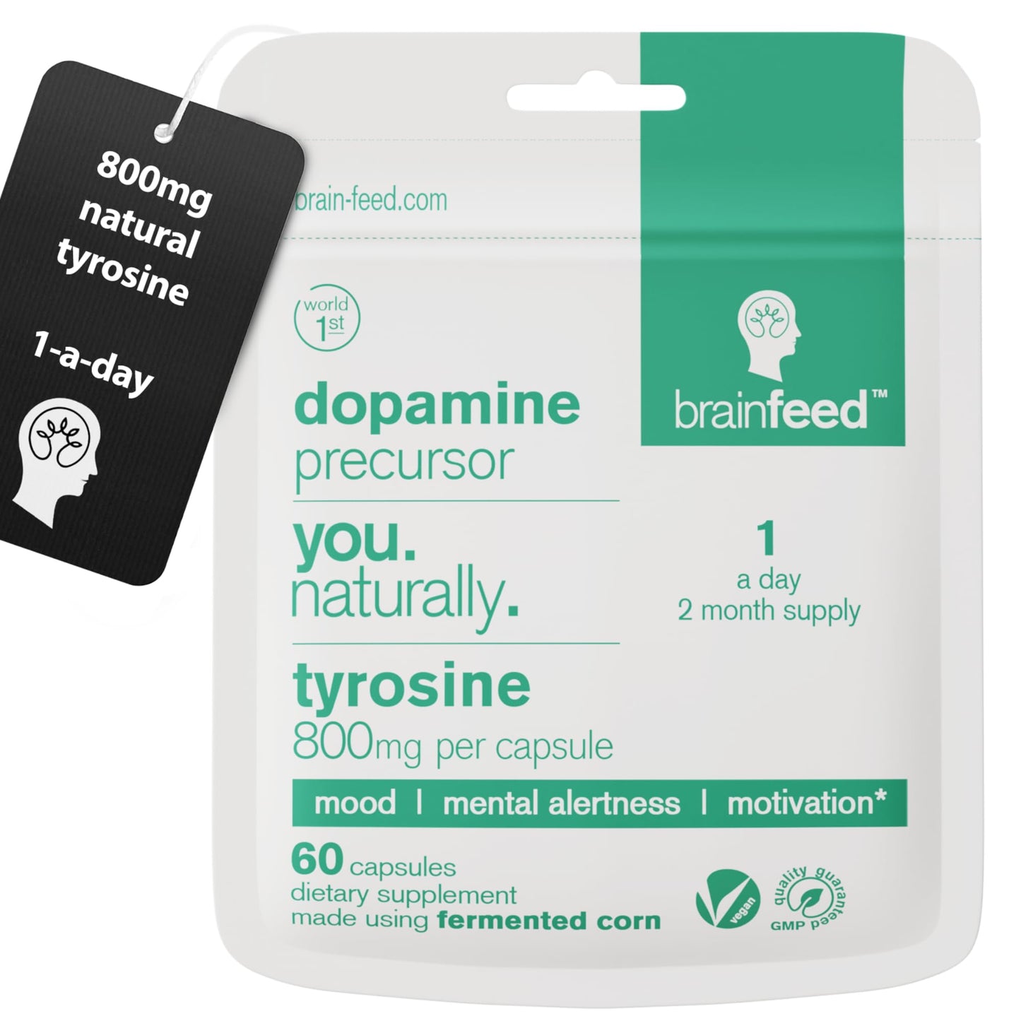 Brain Feed Dopamine Brain Food Supplement Capsule 60 Count