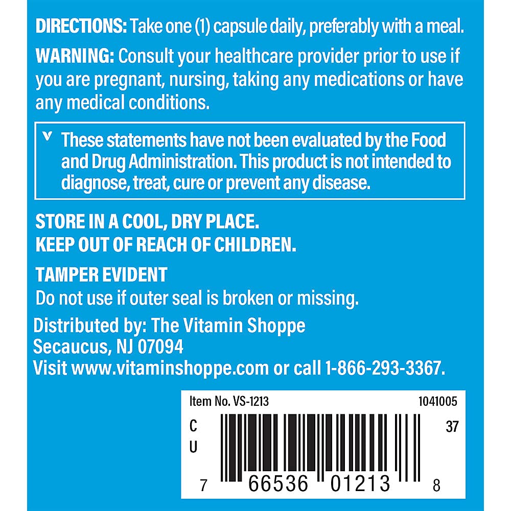 The Vitamin Shoppe Choline Inositol 500mg Capsule, 100 Count