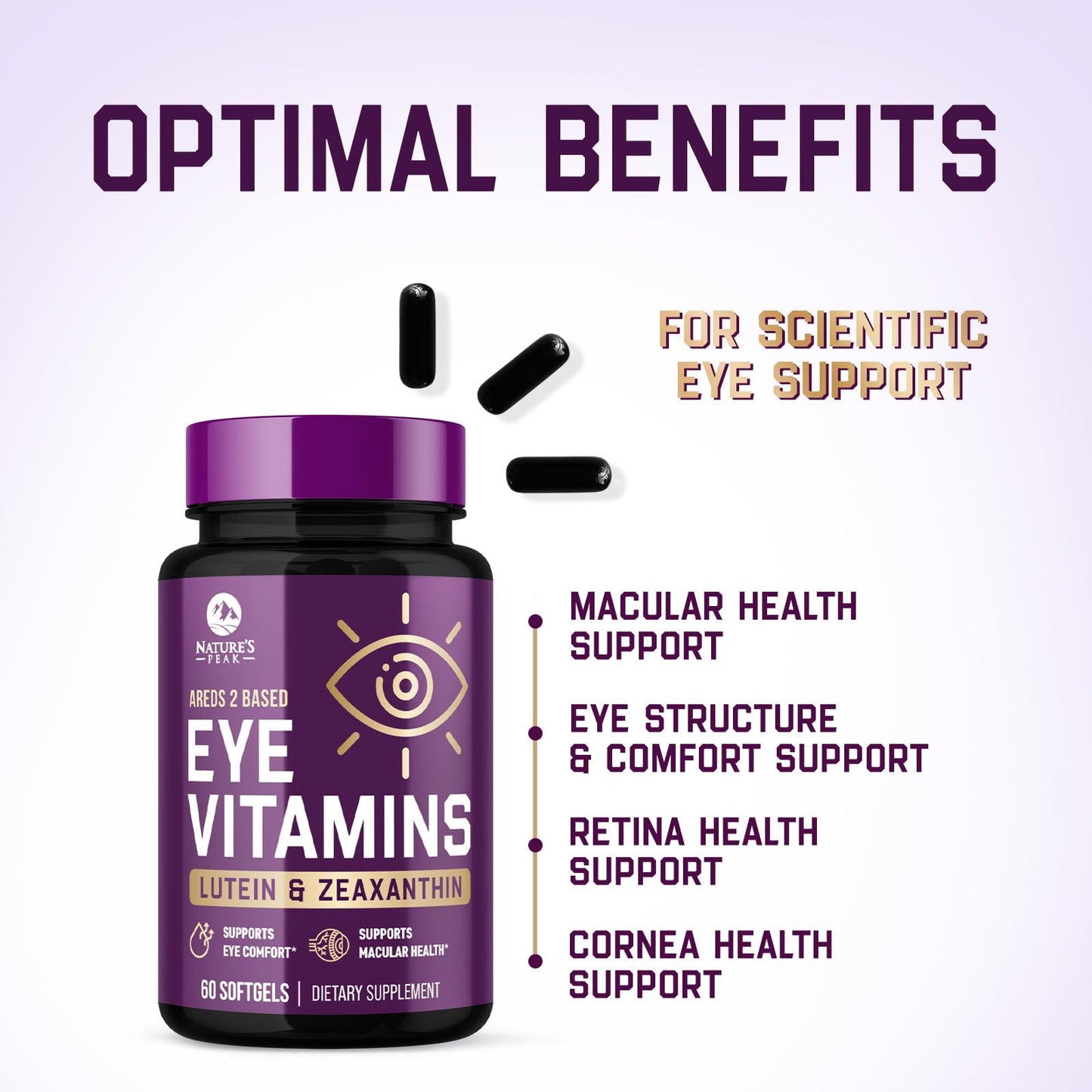 Nature's Peak Lutein & Zeaxanthin Eye Health Vitamin Capsule 60 Count