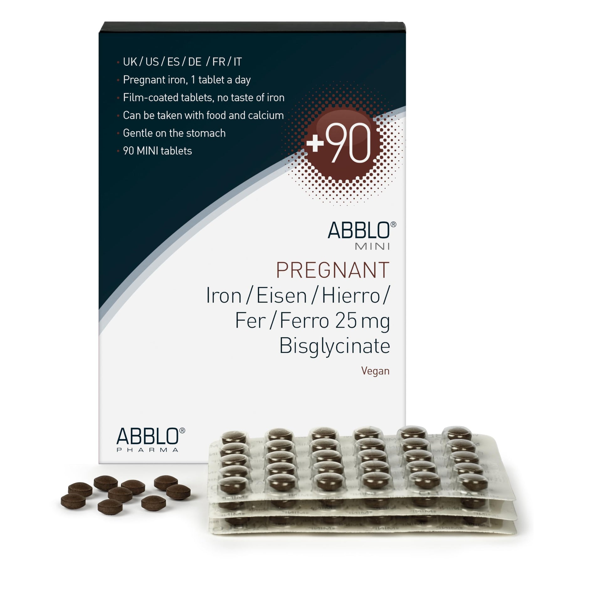 ABBLO PHARMA Prenatal & Pregnant Iron Bisglycinate Tablet 90 Count