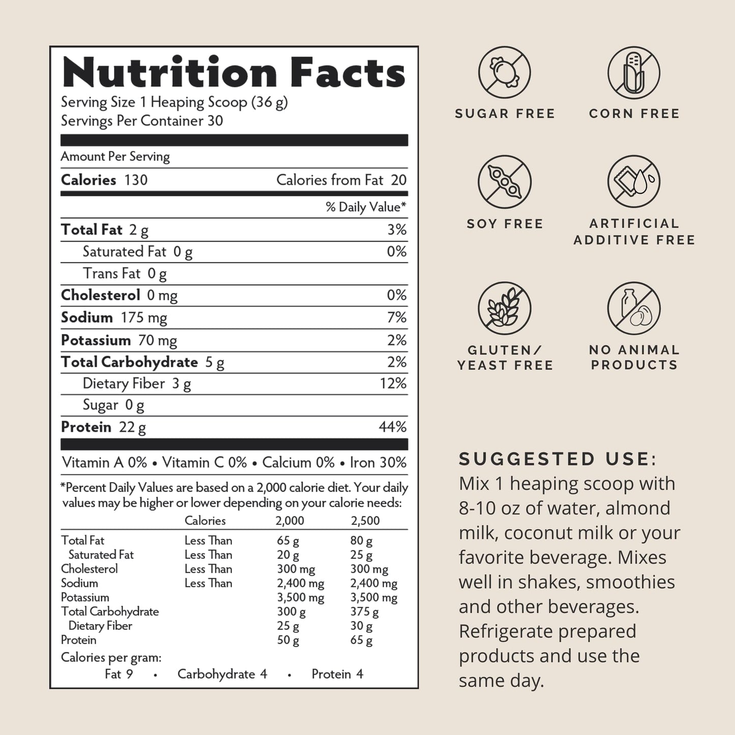 BRAINMD Dr Amen Omni Protein Vanilla Powder, 30 Servings