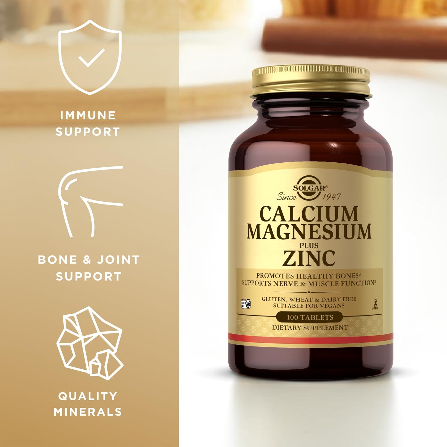 Solgar Calcium Magnesium Plus Zinc Tablets 200
