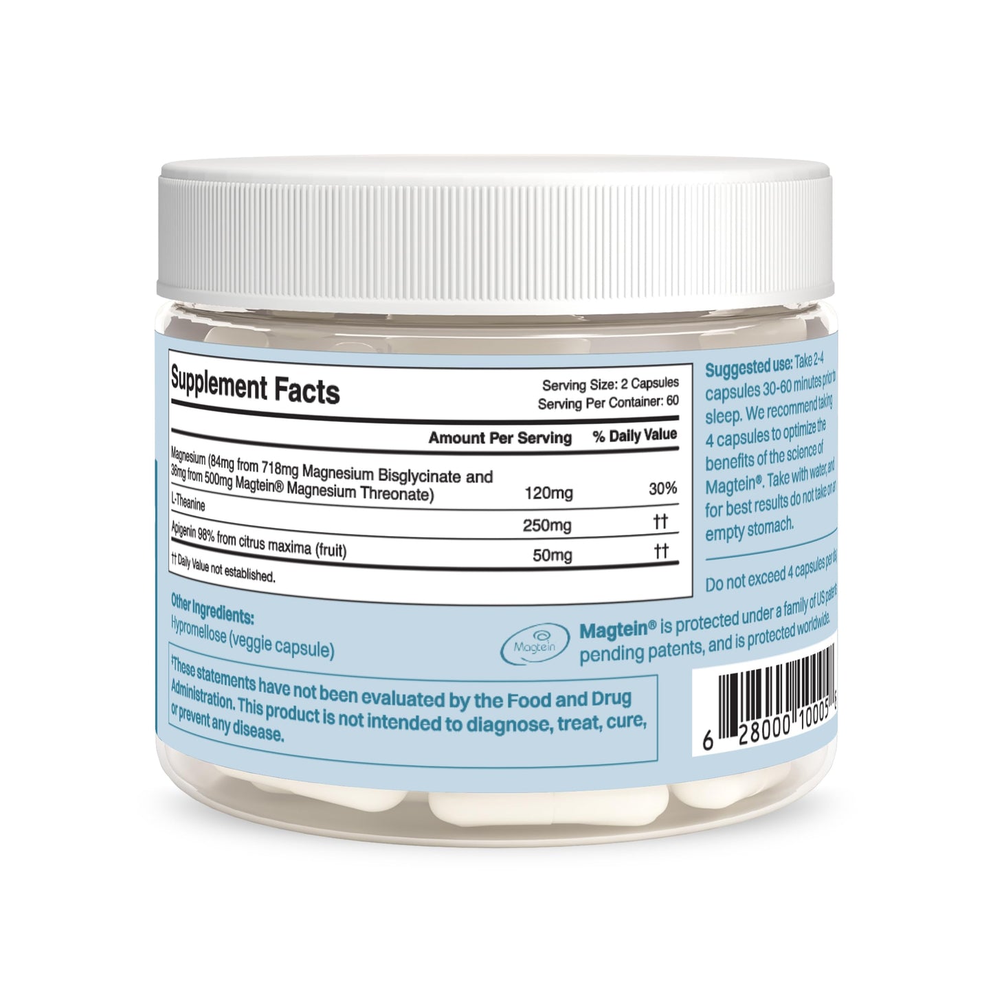 No Days Wasted Magnesium Supplement Capsules 120 Count