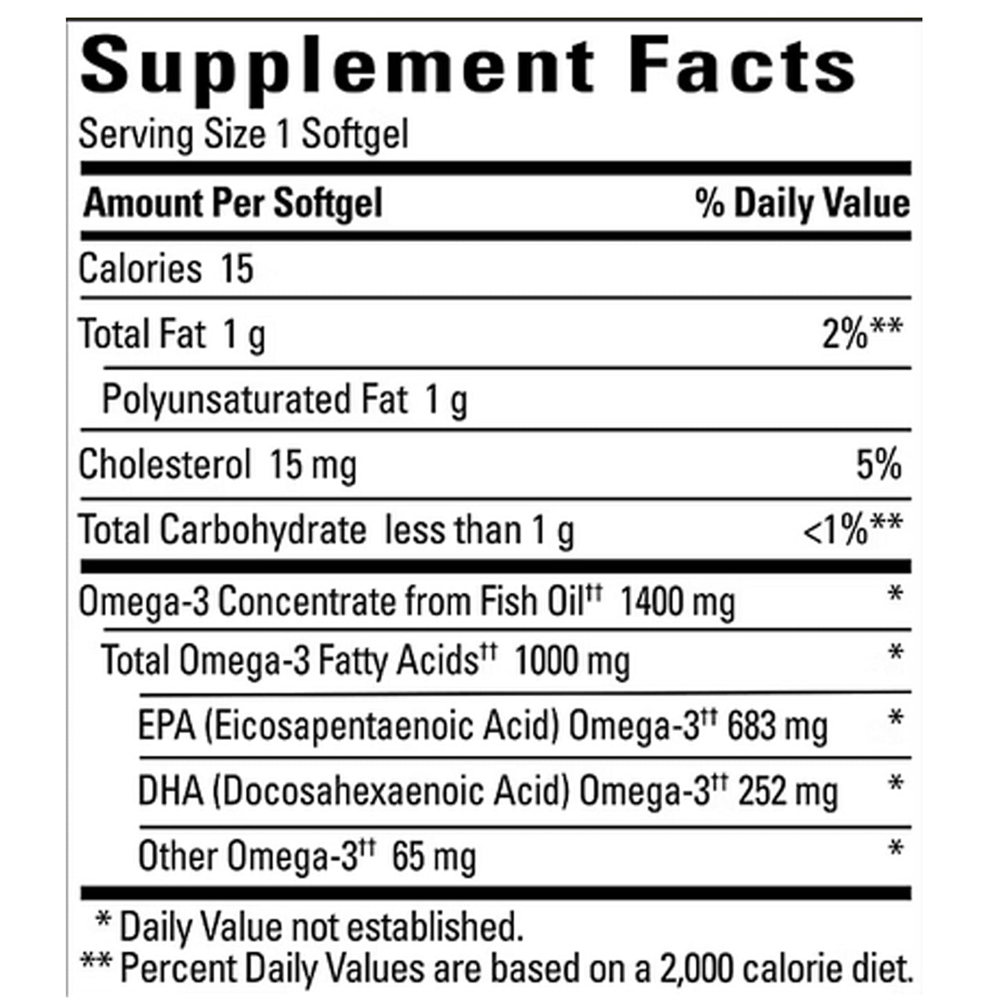 Nature Made Ultra Omega-3 Burpless Fish Oil Softgels 130 Ct