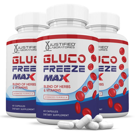 Justified Laboratories Glucofreeze Max Advanced Formula 1295mg Capsules 180 Count